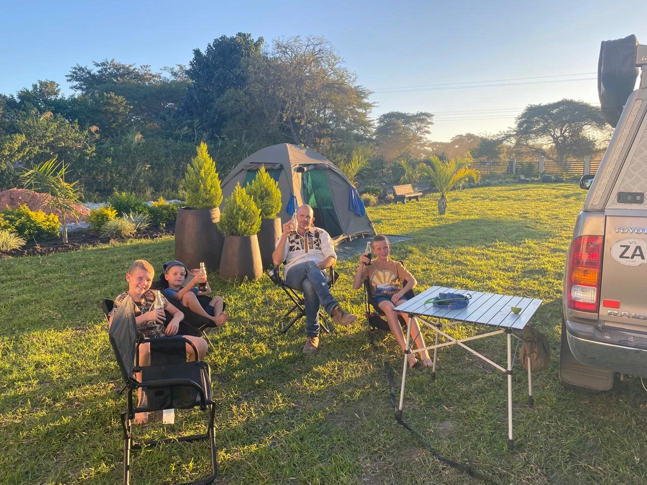 Camping in the gardens